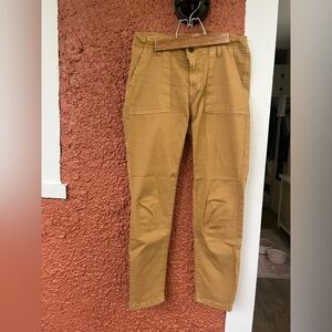 Women’s Kensie Mustard Khaki Mid Rise Skinny Ankle Jeans Size 6